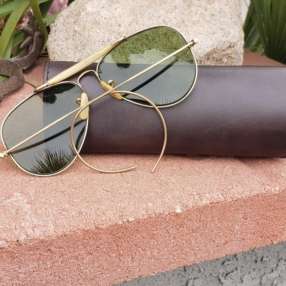 VINTAGE RAY-BAN B&L‎ *RARE AVIATOR 12k GF RB-3 WWII - Picture 5 of 12